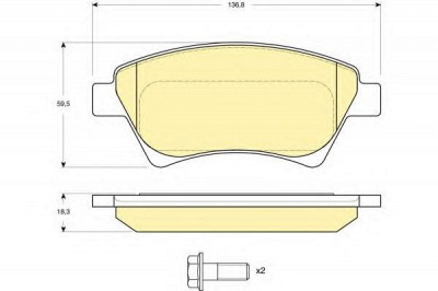 GIRLING 6115524 -  Комплект тормозных колодок, дисковый тормоз