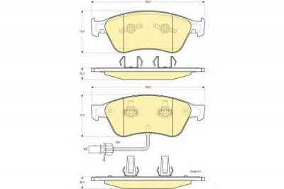 GIRLING 6115532 -  Комплект тормозных колодок, дисковый тормоз