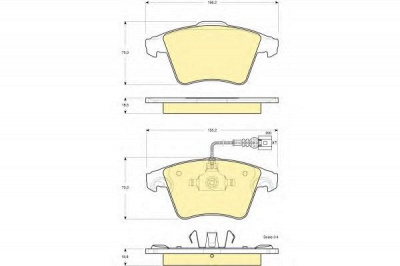 GIRLING 6115552 -  Комплект тормозных колодок, дисковый тормоз