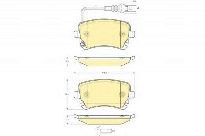 GIRLING 6115571 -  Комплект тормозных колодок, дисковый тормоз
