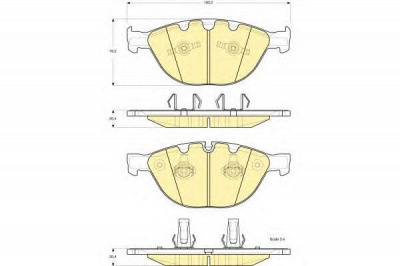 GIRLING 6115582 -  Комплект тормозных колодок, дисковый тормоз