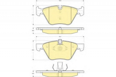 GIRLING 6115592 -  Комплект тормозных колодок, дисковый тормоз