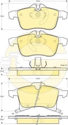 GIRLING 6115622 -  Комплект тормозных колодок, дисковый тормоз