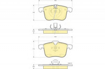 GIRLING 6115672 -  Комплект тормозных колодок, дисковый тормоз