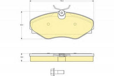 GIRLING 6115741 -  Комплект тормозных колодок, дисковый тормоз