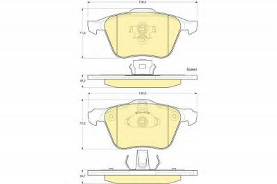 GIRLING 6115762 -  Комплект тормозных колодок, дисковый тормоз