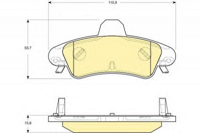 GIRLING 6115803 -  Комплект тормозных колодок, дисковый тормоз
