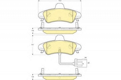 GIRLING 6115813 -  Комплект тормозных колодок, дисковый тормоз