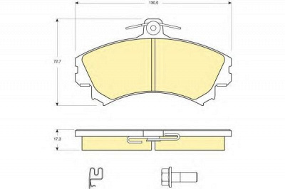 GIRLING 6115841 -  Комплект тормозных колодок, дисковый тормоз