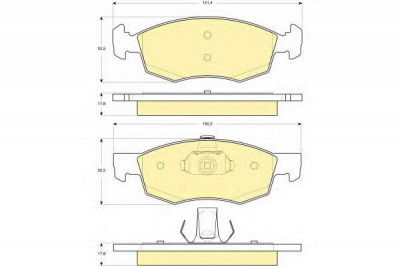 GIRLING 6115882 -  Комплект тормозных колодок, дисковый тормоз