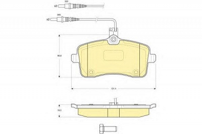 GIRLING 6115941 -  Комплект тормозных колодок, дисковый тормоз