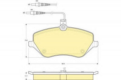 GIRLING 6115951 -  Комплект тормозных колодок, дисковый тормоз