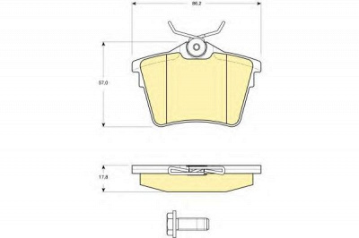 GIRLING 6115961 -  Комплект тормозных колодок, дисковый тормоз