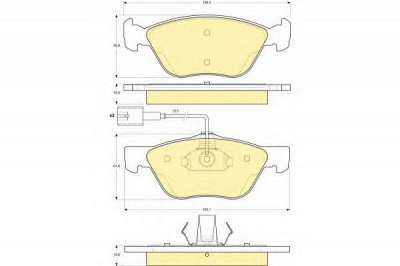 GIRLING 6116022 -  Комплект тормозных колодок, дисковый тормоз