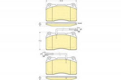 GIRLING 6116039 -  Комплект тормозных колодок, дисковый тормоз