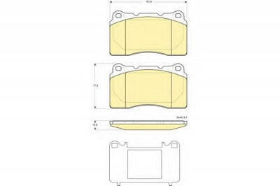GIRLING 6116089 -  Комплект тормозных колодок, дисковый тормоз