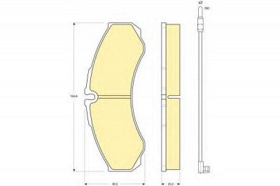 GIRLING 6116099 -  Комплект тормозных колодок, дисковый тормоз