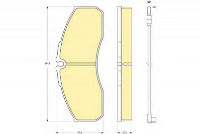 GIRLING 6116109 -  Комплект тормозных колодок, дисковый тормоз