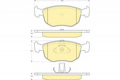 GIRLING 6116182 -  Комплект тормозных колодок, дисковый тормоз