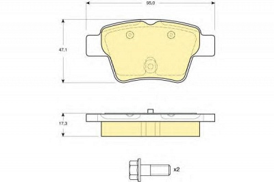 GIRLING 6116204 -  Комплект тормозных колодок, дисковый тормоз