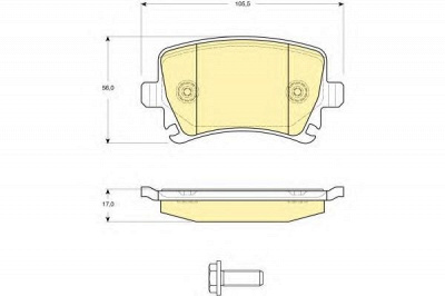 GIRLING 6116221 -  Комплект тормозных колодок, дисковый тормоз