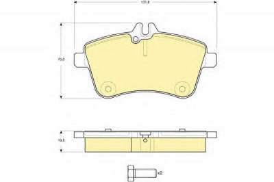GIRLING 6116281 -  Комплект тормозных колодок, дисковый тормоз