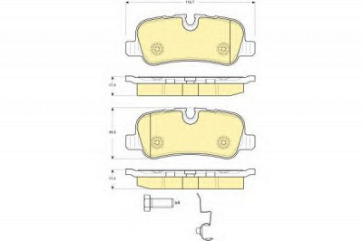 GIRLING 6116321 -  Комплект тормозных колодок, дисковый тормоз