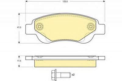 GIRLING 6116334 -  Комплект тормозных колодок, дисковый тормоз