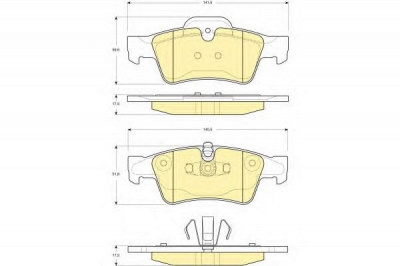 GIRLING 6116432 -  Комплект тормозных колодок, дисковый тормоз