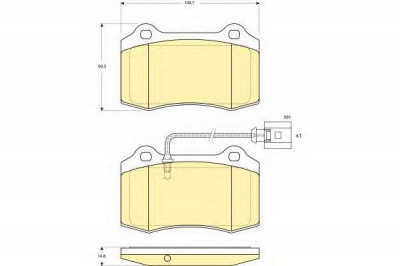 GIRLING 6116449 -  Комплект тормозных колодок, дисковый тормоз
