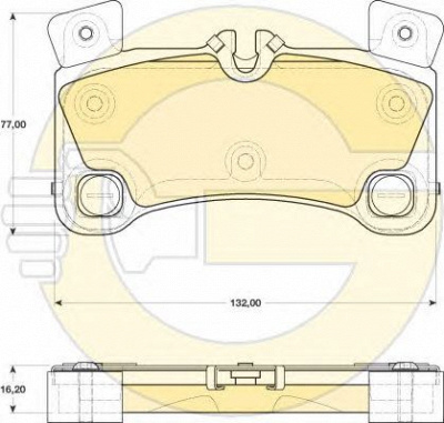 GIRLING 6117759 -  Комплект тормозных колодок, дисковый тормоз