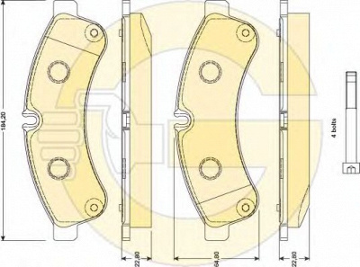 GIRLING 6117809 -  Комплект тормозных колодок, дисковый тормоз