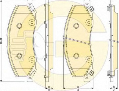 GIRLING 6117811 -  Комплект тормозных колодок, дисковый тормоз