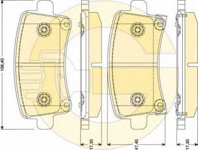 GIRLING 6117841 -  Комплект тормозных колодок, дисковый тормоз