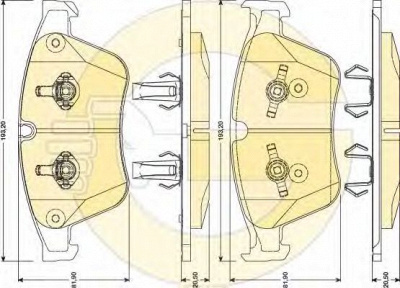 GIRLING 6117942 -  Комплект тормозных колодок, дисковый тормоз