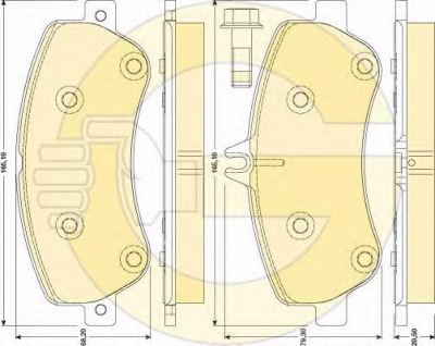 GIRLING 6117984 -  Комплект тормозных колодок, дисковый тормоз
