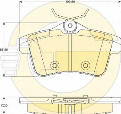 GIRLING 6118281 -  Комплект тормозных колодок, дисковый тормоз