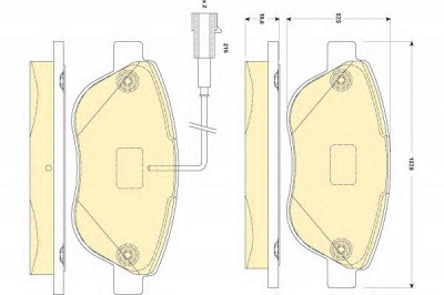 GIRLING 6118294 -  Комплект тормозных колодок, дисковый тормоз