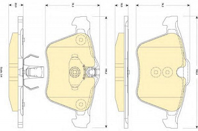 GIRLING 6118352 -  Комплект тормозных колодок, дисковый тормоз