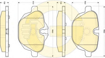 GIRLING 6118404 -  Комплект тормозных колодок, дисковый тормоз