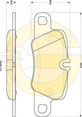 GIRLING 6118499 -  Комплект тормозных колодок, дисковый тормоз