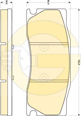 GIRLING 6118504 -  Комплект тормозных колодок, дисковый тормоз