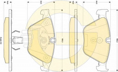 GIRLING 6118542 -  Комплект тормозных колодок, дисковый тормоз