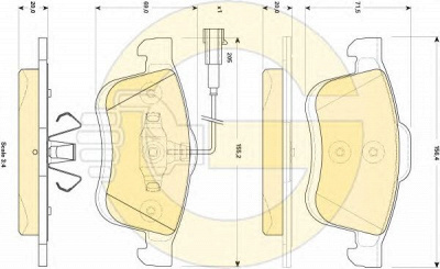GIRLING 6118654 -  Комплект тормозных колодок, дисковый тормоз