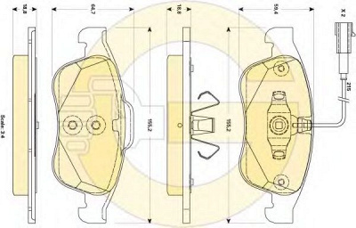 GIRLING 6118759 -  Комплект тормозных колодок, дисковый тормоз