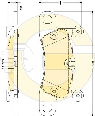 GIRLING 6118769 -  Комплект тормозных колодок, дисковый тормоз