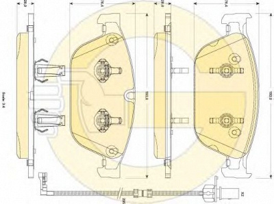 GIRLING 6118842 -  Комплект тормозных колодок, дисковый тормоз