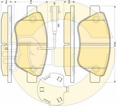 GIRLING 6118914 -  Комплект тормозных колодок, дисковый тормоз