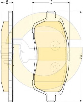 GIRLING 6118939 -  Комплект тормозных колодок, дисковый тормоз
