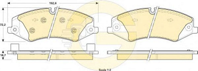 GIRLING 6118981 -  Комплект тормозных колодок, дисковый тормоз